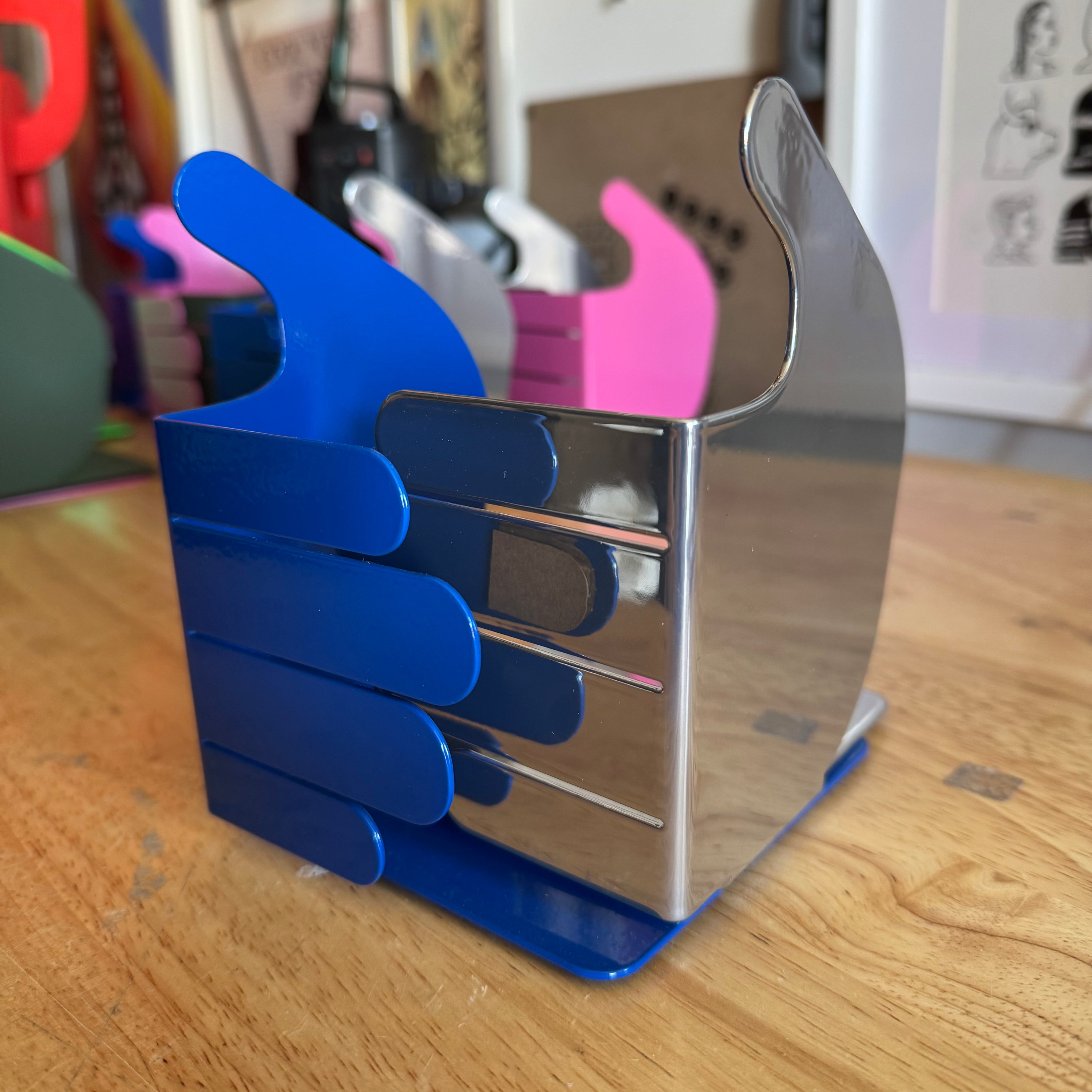 Book Hug - Blue + Chrome Color Block