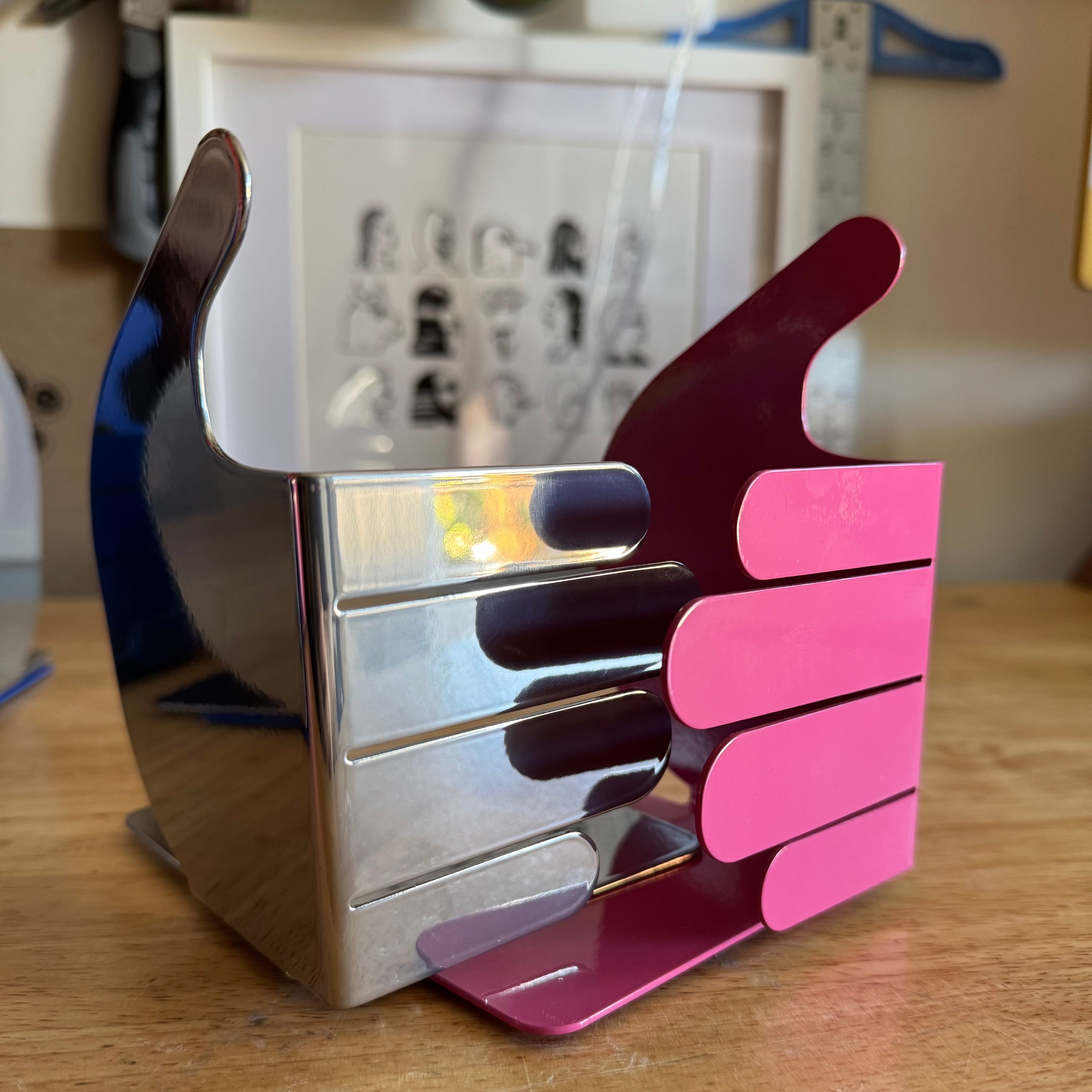 Book Hug - Pink + Chrome Color Block