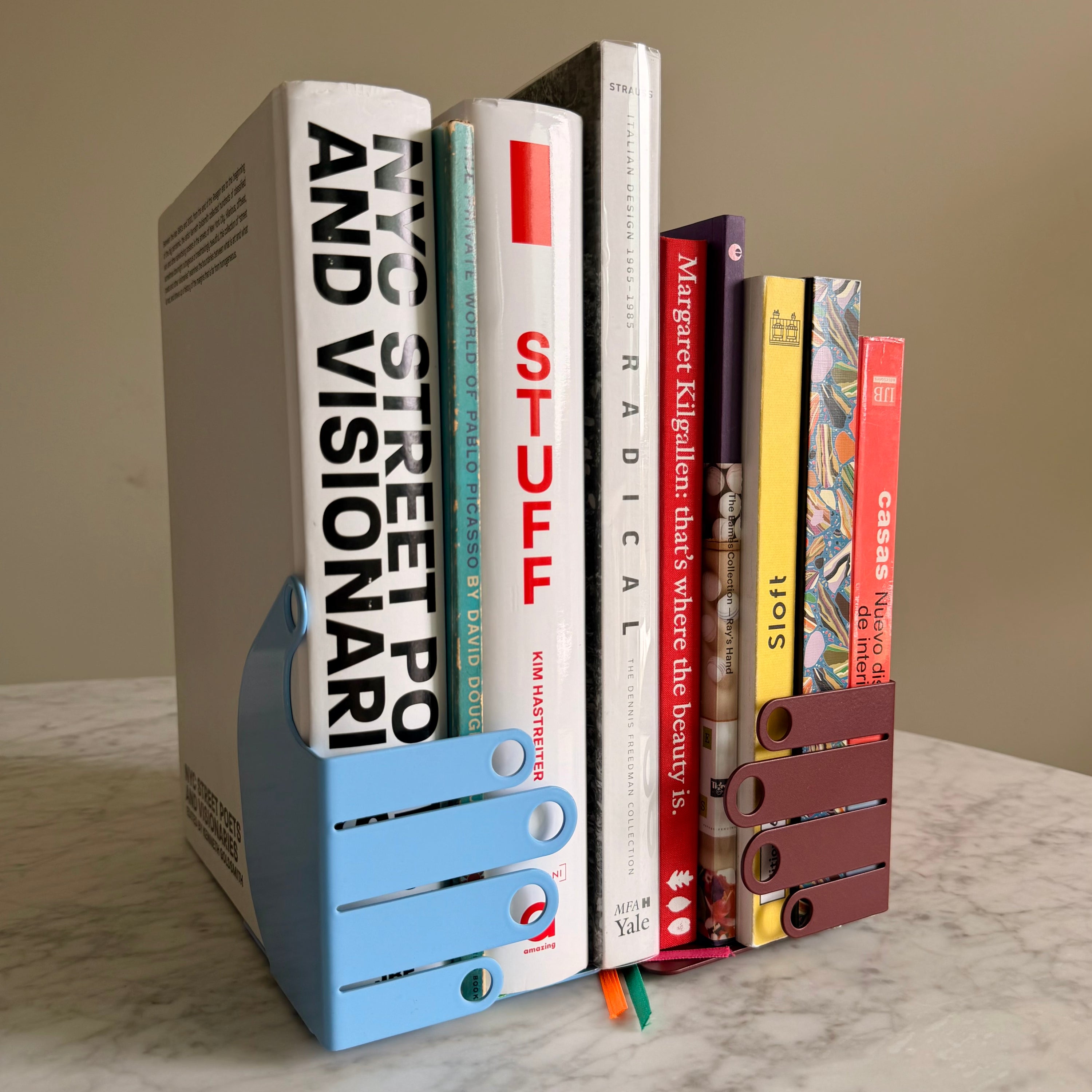 Book Hug - Periwinkle + Oxblood