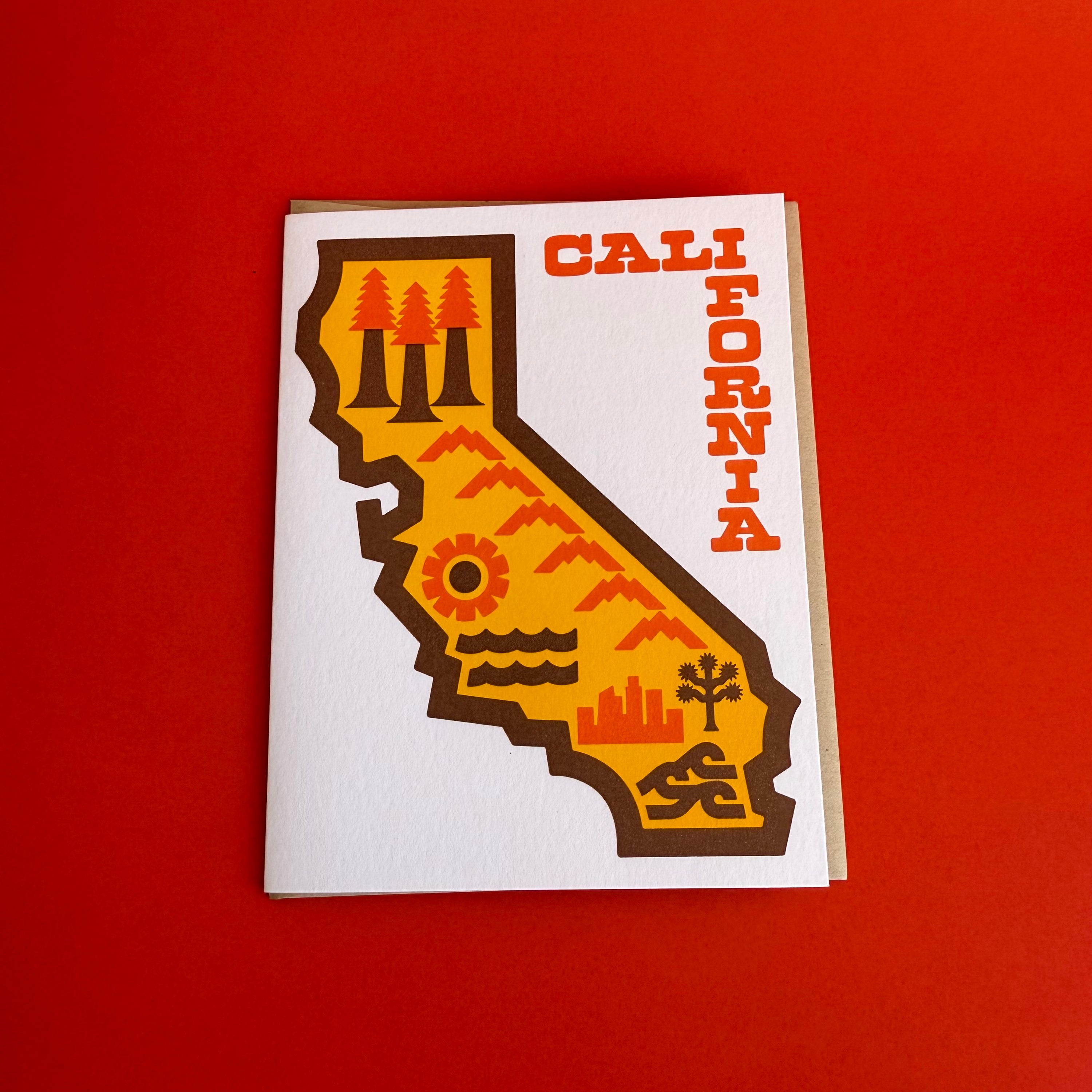 California State Letterpress Greeting Card