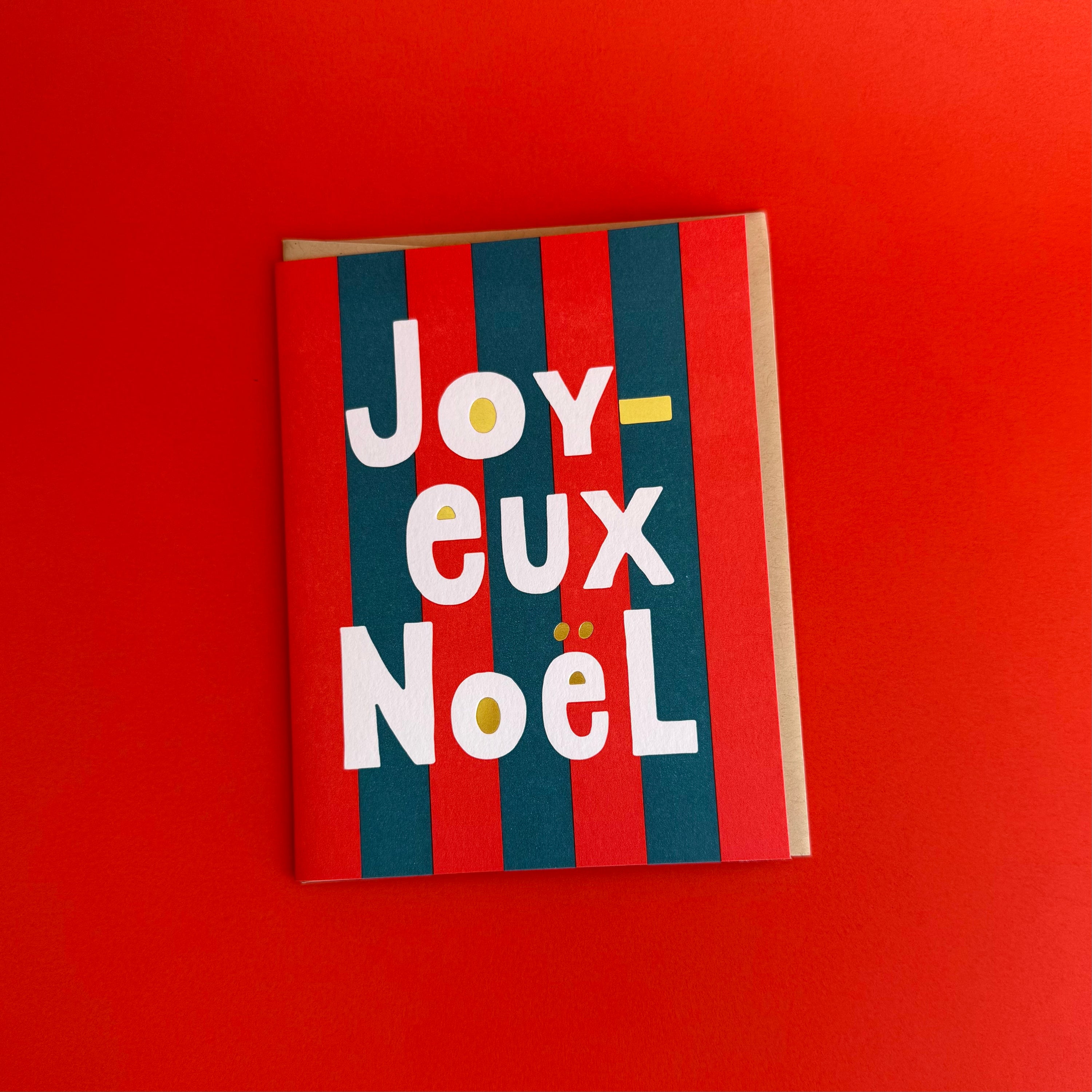 Joyeaux Noel Holiday Letterpress Card