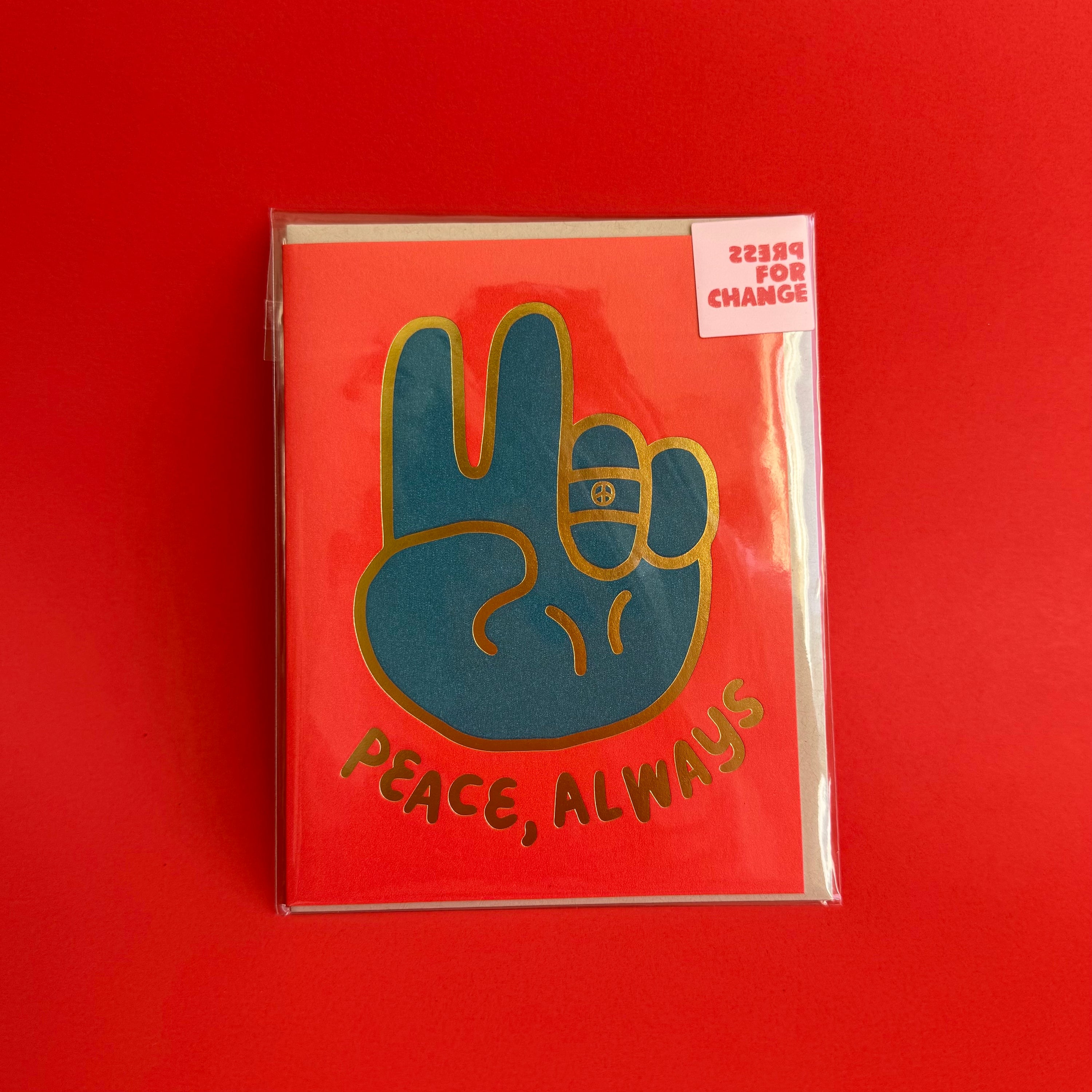Peace Always Letterpress Greeting Card